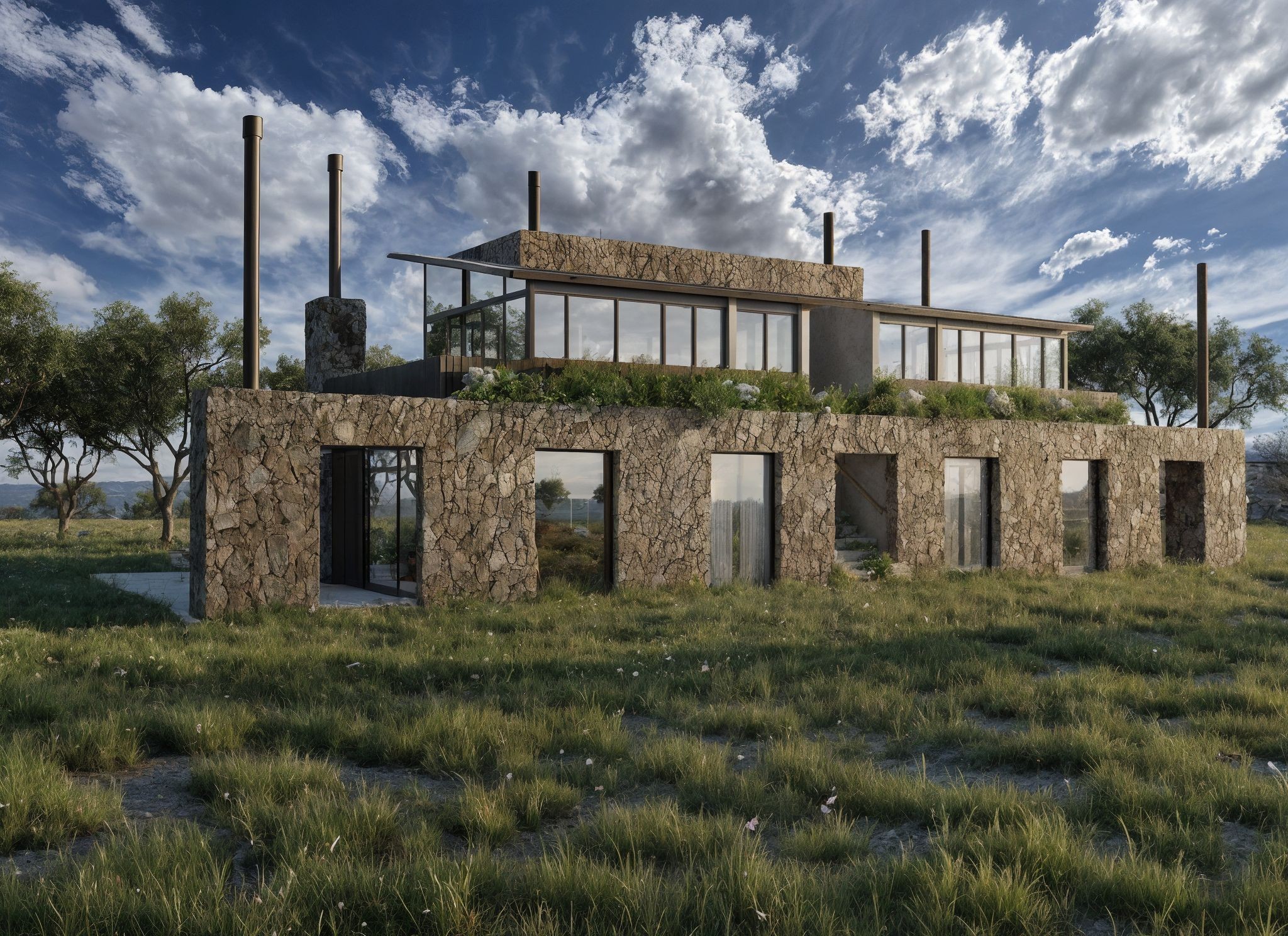 Residencia brandeada exterior